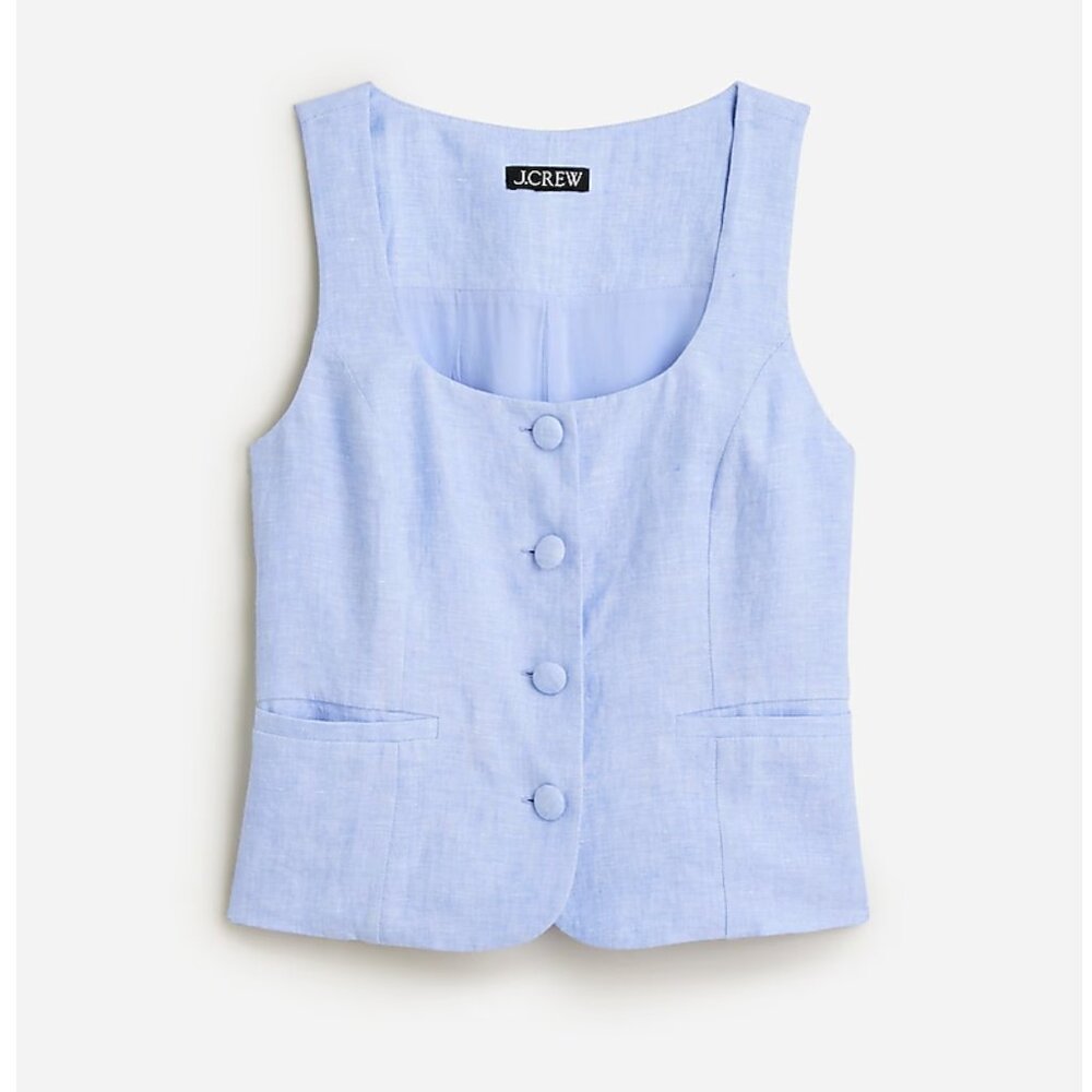 J.Crew linen pink vest size 6 - Picture 7 of 7